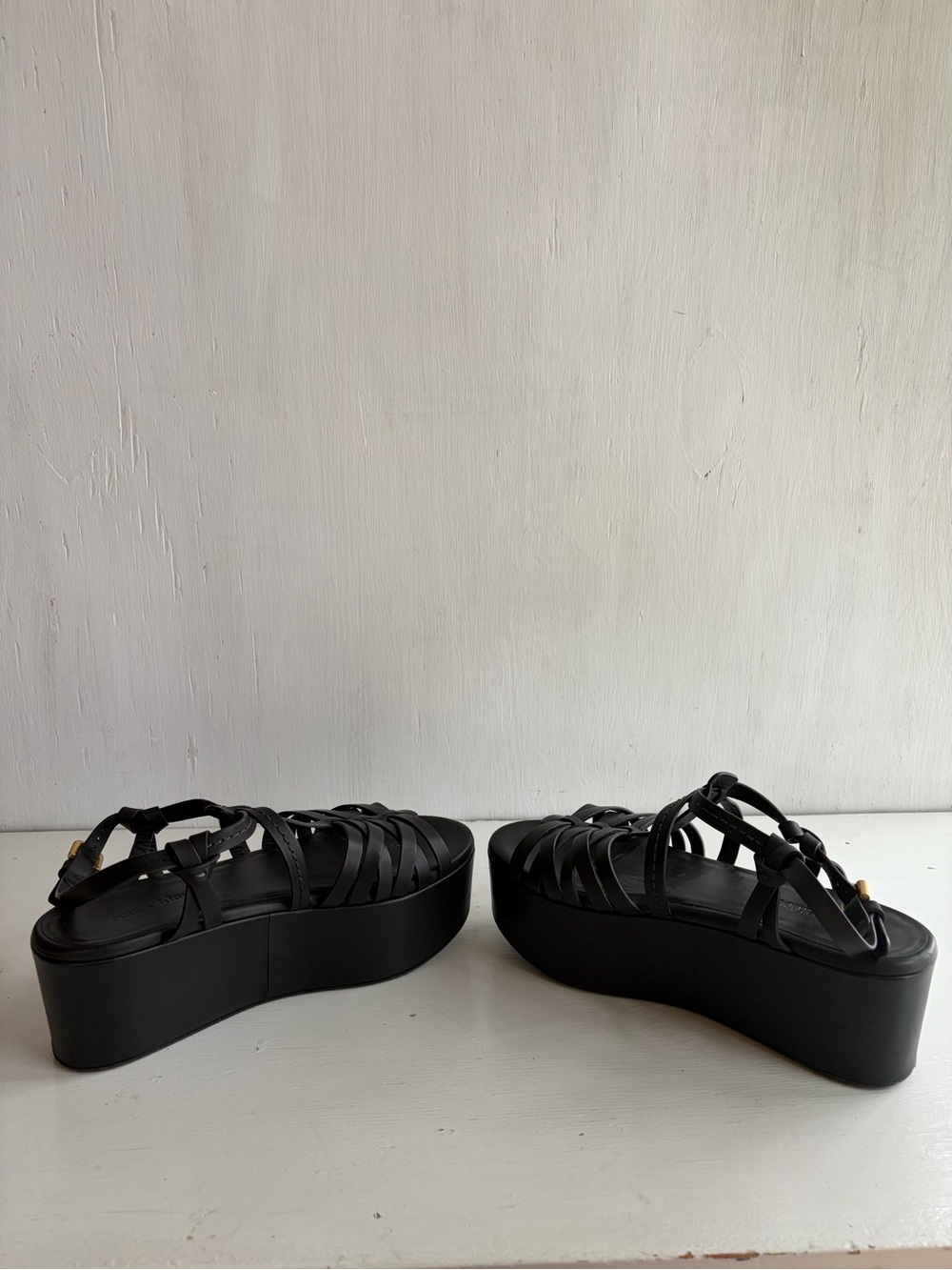See by Chloé Sierra Black Strappy Platform Sandals – Chunky Wedge - Picture 5 of 11
